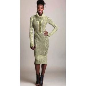 BYRON LARS  cowl neck sweater dress with removable collar